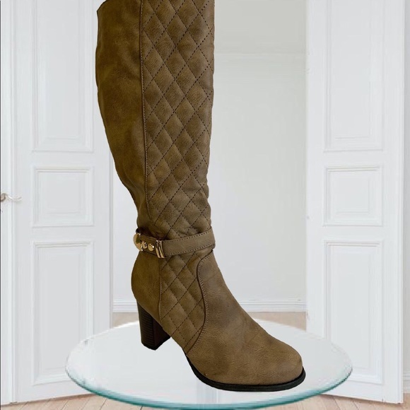 De Blossom Collection Shoes - Da Blossom Collection Heeled Quilted Boots